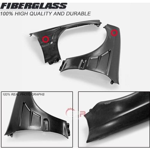 For 96-98 Honda EK Civic Vented Style FRP Fiberglass Front Bumper Fender Mudguards Accessories kits