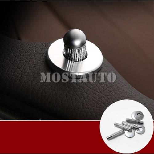 For Benz E Class W213 S213 Metal Interior Door Lock Pin Trim Cover 2017-2018 8pcs Car Accessories Interior Car Decor Car Trim