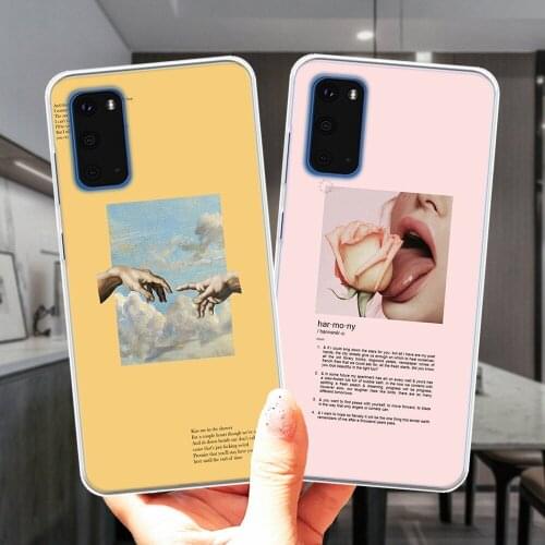 Aesthetic Art Luxury Cear Soft Silicone Phone Case Cover For Samsung S20 Plus S20 Ultra 5G S8 S9 S10 Plus S6 S7 Edge S10E