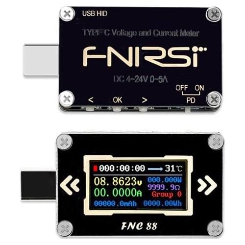 FNC88 Fast Charge PD Protocol Detection Deception Type-C Voltage and Current Meter USB Capacity Measurement Tester