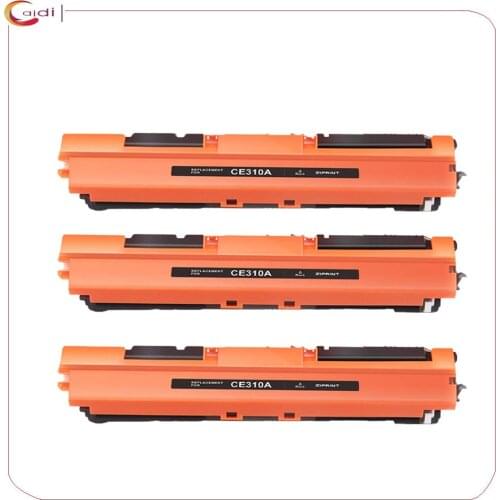 3 Black Compatible CE310A Cartouches De Toner Compatible pour HP Color Laserjet Pro CP1025 CP1025NW CP1020 HP Laserjet Pro 100
