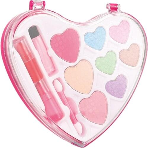 Colorful Cosmetic And Makeup Set With Heart Shape Kids Pretend Play Toys