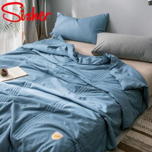 Summer Thin Breathable Quilt Modern Brief Bedding Throw Blanket European American Portable Comforter Adult Kid Bedspread Covers