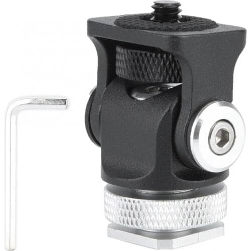 Mini Hot Shoe Mount Monitor Microphone Flash Holder 1/4'' Screw Camera Bracket tripod head for Monitor Flash Camera Accessories