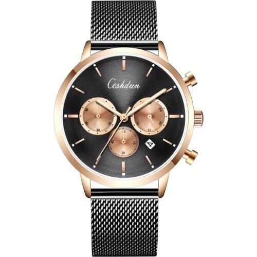 Creative Unique Men Quartz Watch Leather Dial Steel Belt Watch Male Sports Fashion Relogio Masculino