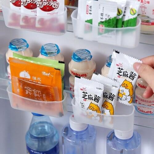 Refrigerator office hanging storage box small mini transparent sundries seasoning bag classification storage