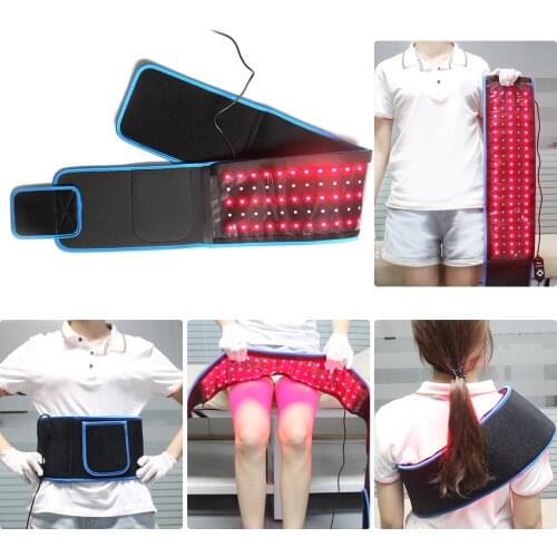 Red Infrared Light Therapy Belt for Pain Relief Home Use Flexible Wearable Wrap Deep Therapy Massager Device for Waist