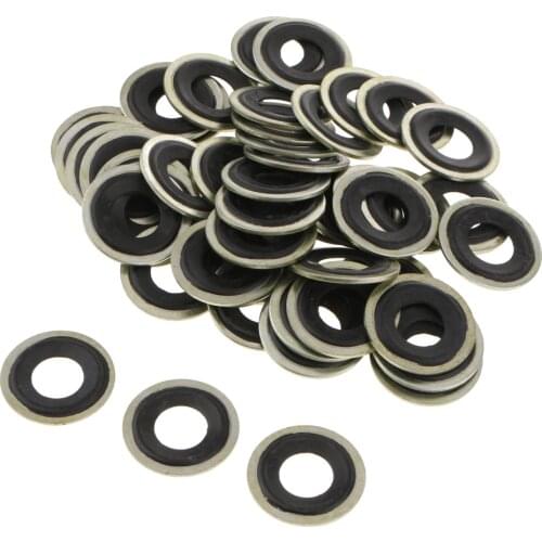 50pcs Engine Oil Drain Plug Metal Crush Washer Seal O-Ring Gasket for GM Chevrolet Dorman
