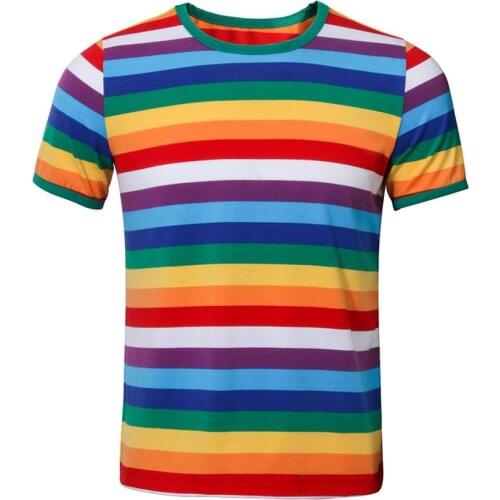 Rainbow T-Shirt Short Sleeve O neck Tee For Stranger Things 3 Halloween Party Cosplay Costume
