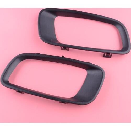 1Pair Front Fog Light Lamp Cover Frame Plastic Black Fit for Mitsubishi Pajero Montero MK3 2000 2001 2002 2003 MR388019 MR388020