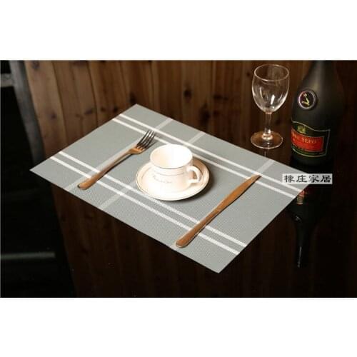 PVC Lattice Western Placemat Hotel Classic Western Food Placemat Non-slip Coaster European Placemat
