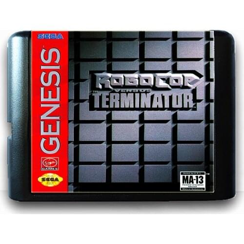 Robocop Versus Terminator for 16 bit Sega MD Game Card for Mega Drive for Genesis Video Game Console PAL USA JAP