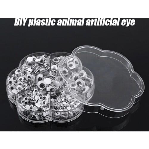 700Pcs Wiggly Wobbly Eyes Self Adhesive DIY Crafts Mixed Sizes 4-12mm Black White Dolls Eyes For Doll Accessory Sewing Supplies