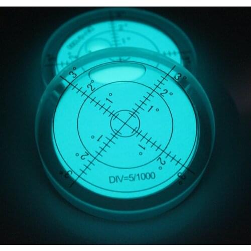 QASE Luminous Bubble Level Round Spirit Level Measuring Instrument Night Vision All-glass High Temperature Resistance