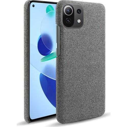 Cloth Texture Fit Case For Xiaomi Mi 11 Lite 5G Luxury Febric Antiskid Phone Cover For Xiomi Mi11 Lite 6.55" 2021 Coque Funda