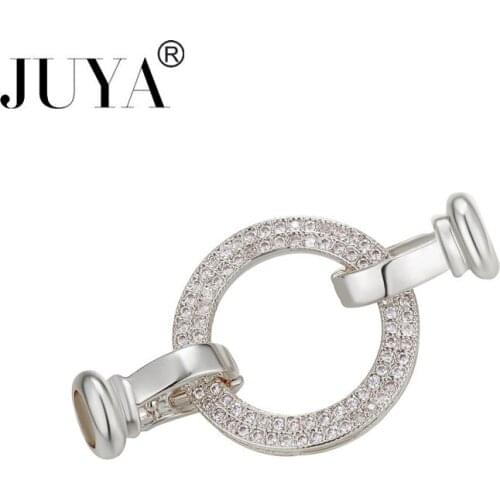 5 Pcs DIY Lobster Claw Clasps For Jewelry Making Cubic Zirconia Mosaic Connectors Hooks Handmade Jewelry Findings Accessories