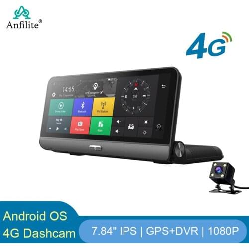 Car DVR Dashcam 8" 4G GPS Navigation Android5.1 ADAS 24H Parking Monitor HD 1080P Video Recorder Registrar Front and Rear Camera