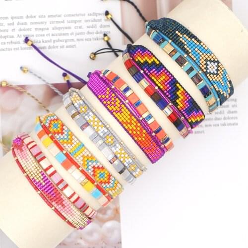 Go2boho Miyuki Bracelet For Ladies Boho Tila Beads Pulseras Jewelry Multilayer Bracelets For Women Handmade Jewellery Gift Girl