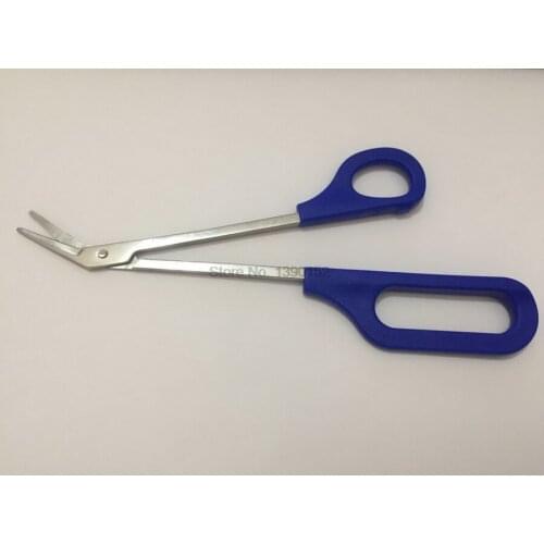 By dhl 100pcs 20cm Long Reach Easy Grip Toe Nail Toenail Scissor Trimmer for disabled Cutter Clipper Pedicure Trim tool