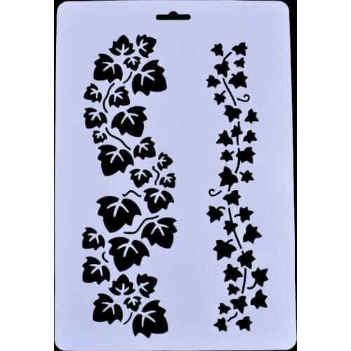 DIY Layering Stencil Masking Spray Template Scrapbooking Stamp Album Decorative Embossing Paper Card Craft Leaf Vine Rattan