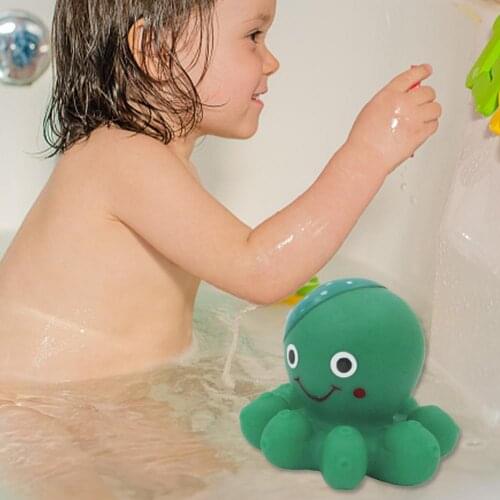 Eco-friendly Bath Toy Cartoon Shape PVC Funny Educational Kids Toys Water Spray Floating Cute Doll Super Soft Bathtub Baubles