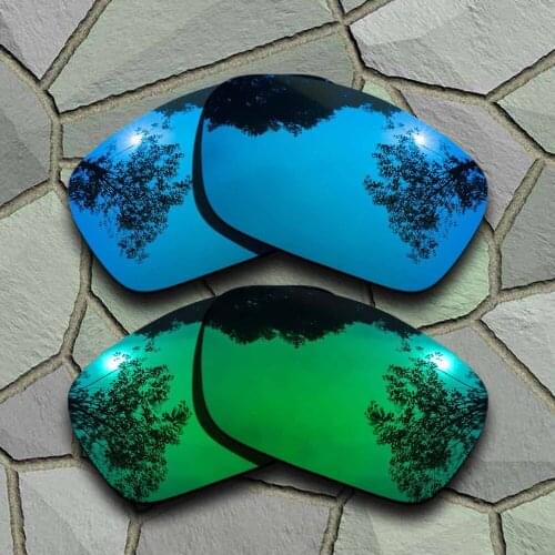 Sky Blue&Jade Green Sunglasses Polarized Replacement Lenses for Oakley Fuel Cell