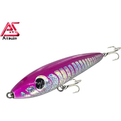 AS Trolling Pencil Swim Stickbait Lure 65g100g TopWater Wobblers Fishing Wooden GT Tuna Artificial Floating Long Casting Pesca