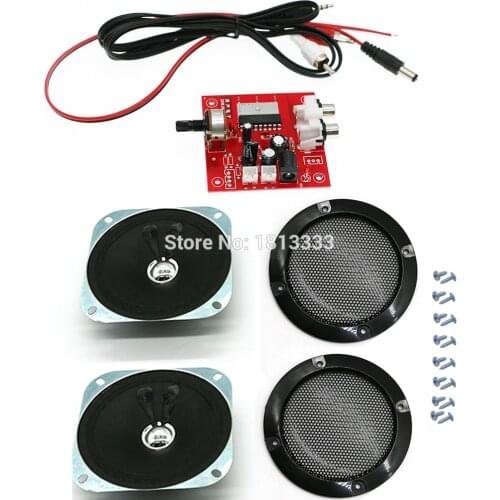 Jamma Arcade Cabinet Audio Kit HIVI Stereo Amplifier + Power Cable + 4 Inch Speaker Grille For Pandora Game Board