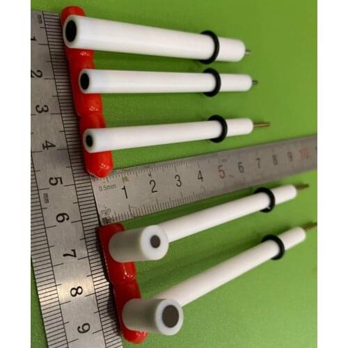 L-shaped Glassy Carbon Electrode Straight Glassy Carbon Electrode 3mm 4mm 5mm PTFE Jacket