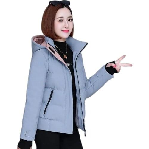 New 2021Winter Ladies Jacket Plus Velvet Plus Cotton Down Cotton Clothes Women Coats Loose Removable Cap Warm Female Outerwear