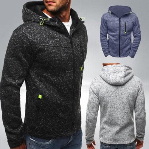 New Men Jacquard Hoodie Cardigan Hooded Coat Mens Hoodies Sweatshirts Pullover