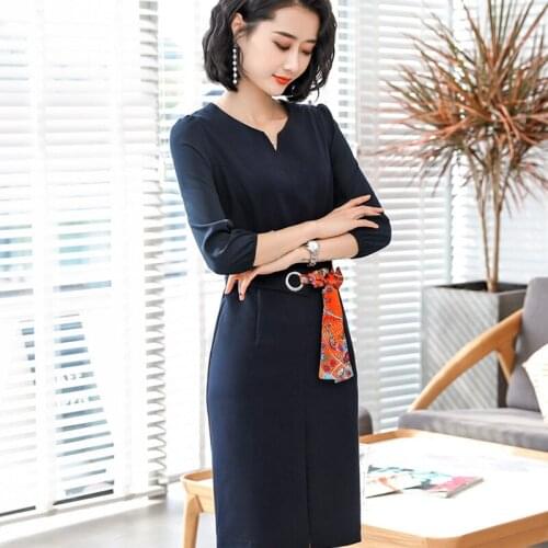 IZICFLY New style Sashes summer casual dress half Elegant vestidos de verano ropa mujer elegant Business black plus size dress