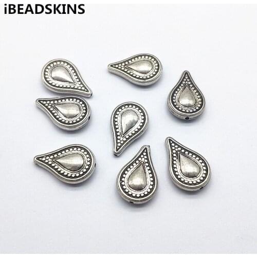 New arrival! 35X23mm 100pcs CCB Rhodium color Drop Shape beads for Earrings parts,hand Made Earrings Findings Jewelry DIY