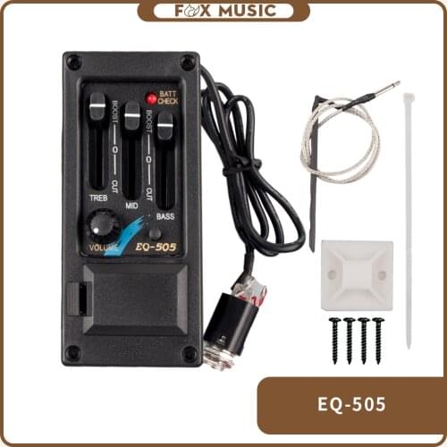 New Guitar Pickup EQ Guitar Preamp Equalizer Piezo For Acoustic Guitar EQ-505 Guitar Parts Accessories