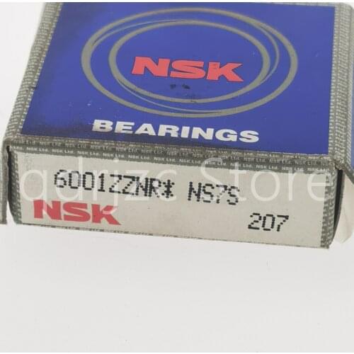 NSK deep groove ball bearing 6001ZZNR = 6001-2ZNR = 6001ZZENR outer ring with stop ring clamp slot