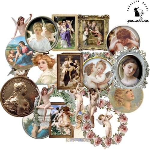 Panalisacraft 24pcs Junk journal Gorgeous vintage stickers paper for Scrapbooking Happy Planner/Card Making/ Journal Project