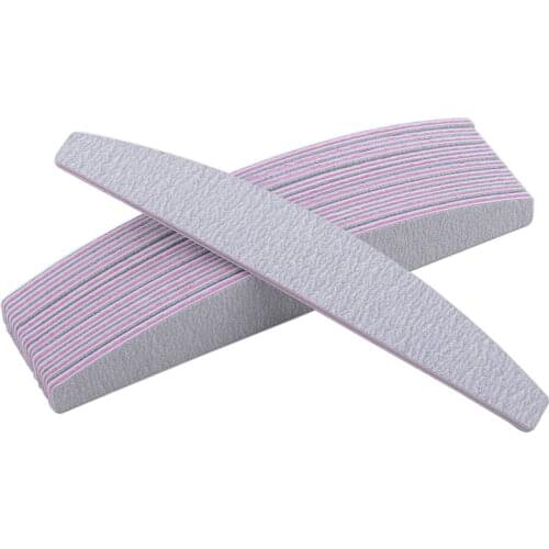 5pcs/lot Nail Art Sanding Buffer Files 100/180 Grits Half Moon Nail File Grinding Polishing Manicure Accessories Tools