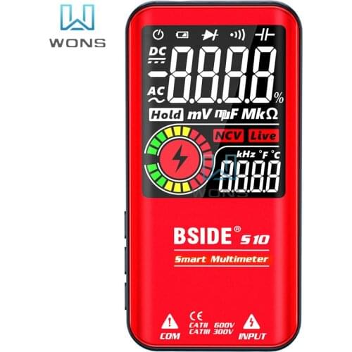 S11 Smart Large-Screen Multimeter Color Screen Multimeter Built-in Lithium Battery Optional Color Black Red