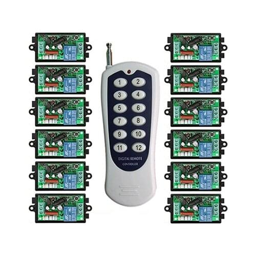1000M Long Range AC220V 1CH Remote Control Light Switch Relay Output Radio Receiver Module +Transmitter Garage Door lamp/window
