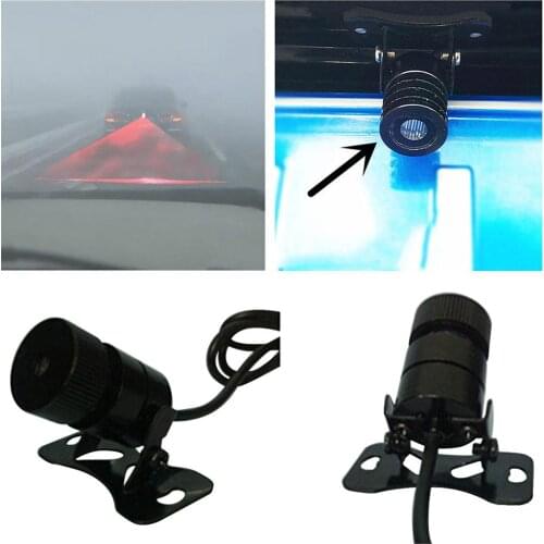 12-24V Anti Collision Rear-end Car Fog Light Tail Fog Driving Laser Caution Light Anti-fog Parking Stop Brake Lamps Warning