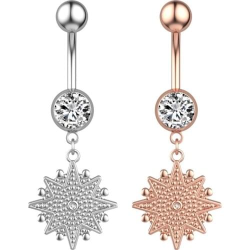 Woman Sexy Navel Piercing Long Dangle Surgical Stainless Steel Curved Body Jewelry Accessories Goth Punk Belly Button Nail