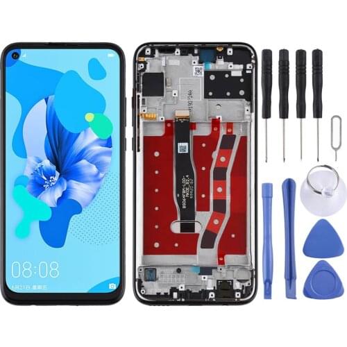 LCD Screen and Digitizer Full Assembly with Frame for Huawei Nova 5i