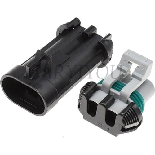 1 Set 2Delphi Ducon 2 Pin Water Tank Fan Radiator Connector Plug Toyota Map Sensor Male Female Socket 15363993 15363990