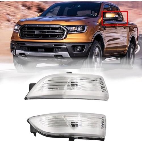 1 Pair Car Rearview Side Mirror Turn Signal Lights Side Wing Reversing Indicator Lamp Shell For Ford Ranger 2016-2020