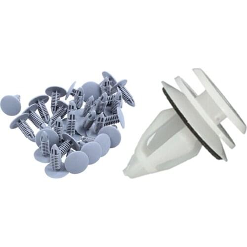 10Pcs Car Auto Interior Door Trim Clips Card Door Panel Clips & 30 Pcs Fastening Screws Gray Flange Fender Bumpers Clips