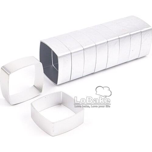 10pcs/lot) Latest convex fat square shape Aluminium alloy cookie dough fruit salad cake cutter pineapple mold for DIY bakery