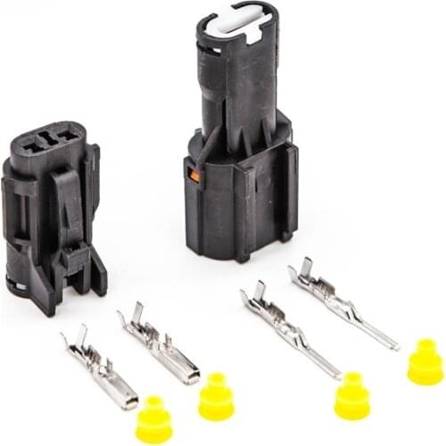 100 sets kit MG640322-5 MG610320-5 black SWP Style Waterproof male female adapter automotive plug KET 2pin connector