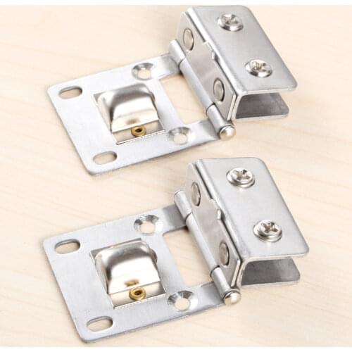 2Pcs Stainless Steel Wall Mount Cupboard Cabinet Glass Door Pivot Hinges Clamp for 5-8mm Thick Glass Shower Furniture Hinge Clip