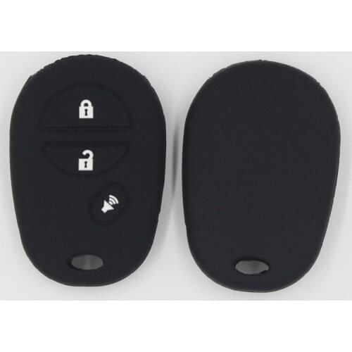2PC SILICONE RUBBER KEY COVER CASE SHELL PROTECT FOR TOYOTA PRIUS COROLLA VERSO TOY43