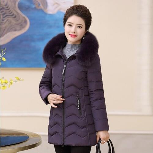 2020, winter coat, women fox fur collar, plus size, hooded, warm down jacket, chaqueta Mujer, 563